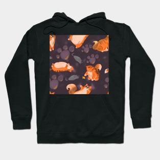 Chonky fat orange cats on purple Hoodie